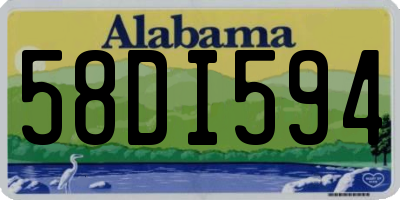 AL license plate 58DI594