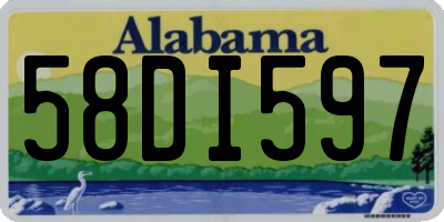 AL license plate 58DI597