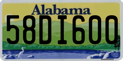AL license plate 58DI600