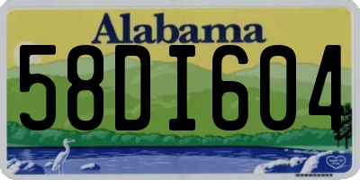AL license plate 58DI604