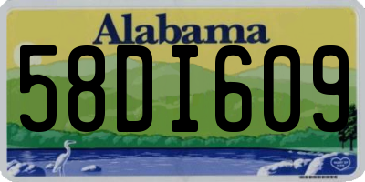 AL license plate 58DI609