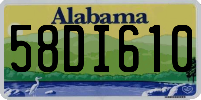 AL license plate 58DI610