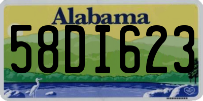 AL license plate 58DI623