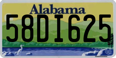 AL license plate 58DI625