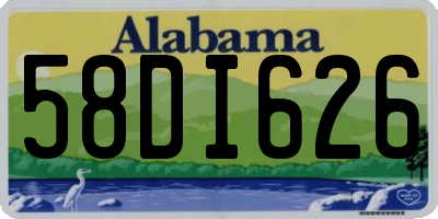 AL license plate 58DI626