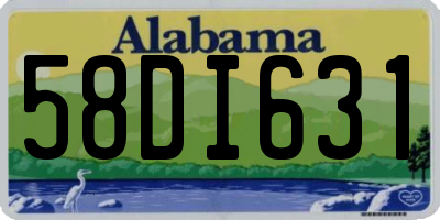 AL license plate 58DI631
