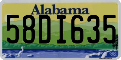 AL license plate 58DI635