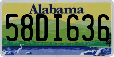 AL license plate 58DI636