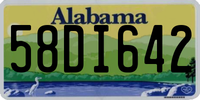 AL license plate 58DI642