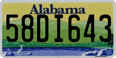 AL license plate 58DI643