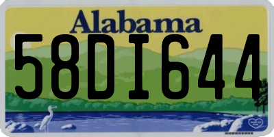 AL license plate 58DI644