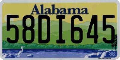AL license plate 58DI645