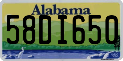 AL license plate 58DI650