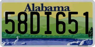 AL license plate 58DI651