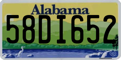 AL license plate 58DI652