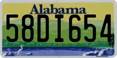 AL license plate 58DI654
