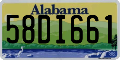 AL license plate 58DI661