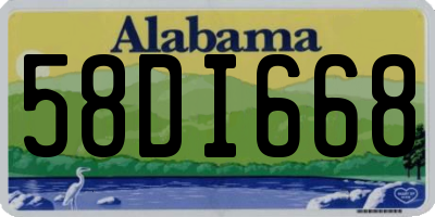 AL license plate 58DI668