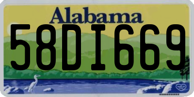 AL license plate 58DI669