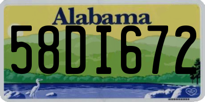 AL license plate 58DI672