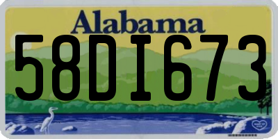 AL license plate 58DI673
