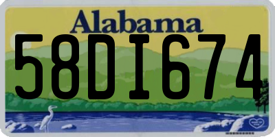 AL license plate 58DI674