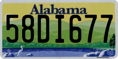 AL license plate 58DI677