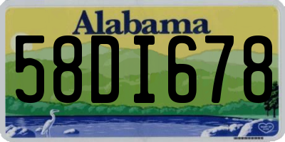 AL license plate 58DI678