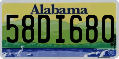 AL license plate 58DI680