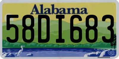 AL license plate 58DI683