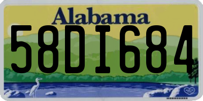 AL license plate 58DI684