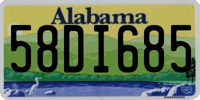 AL license plate 58DI685
