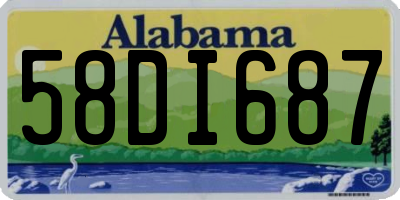 AL license plate 58DI687