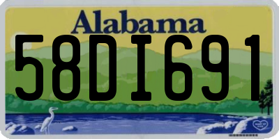 AL license plate 58DI691