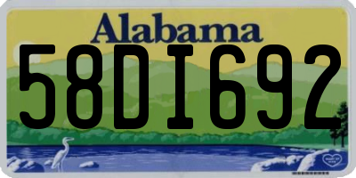 AL license plate 58DI692