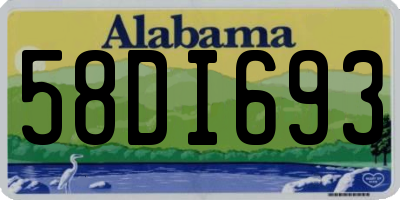 AL license plate 58DI693