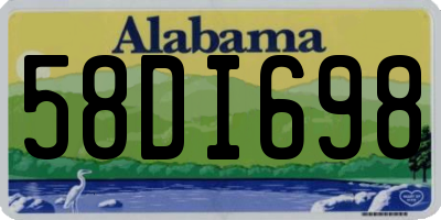 AL license plate 58DI698