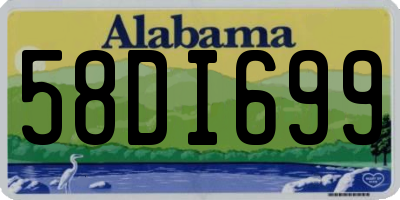 AL license plate 58DI699