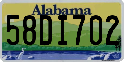 AL license plate 58DI702