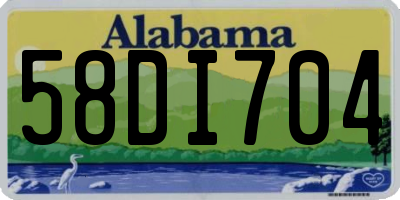 AL license plate 58DI704