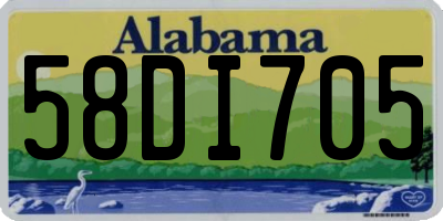 AL license plate 58DI705
