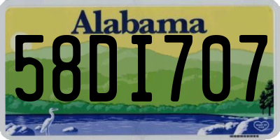 AL license plate 58DI707