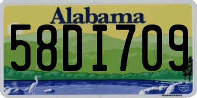 AL license plate 58DI709