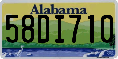 AL license plate 58DI710