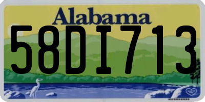 AL license plate 58DI713
