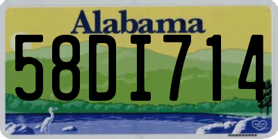 AL license plate 58DI714