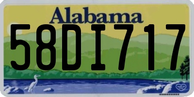 AL license plate 58DI717