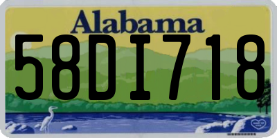 AL license plate 58DI718