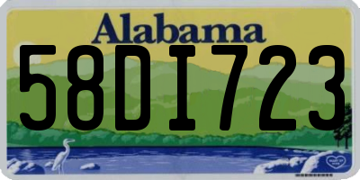 AL license plate 58DI723
