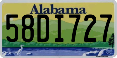 AL license plate 58DI727
